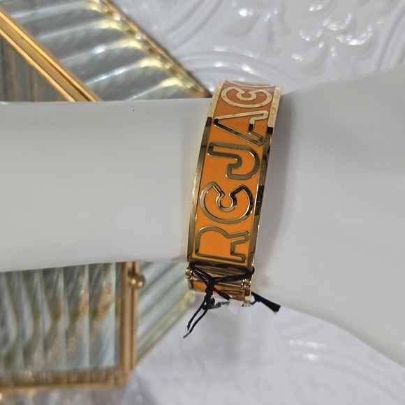 Marc by Marc Jacobs Orange Enamel and Goldtone Metal Clamper Bracelet - Picture 4 of 9